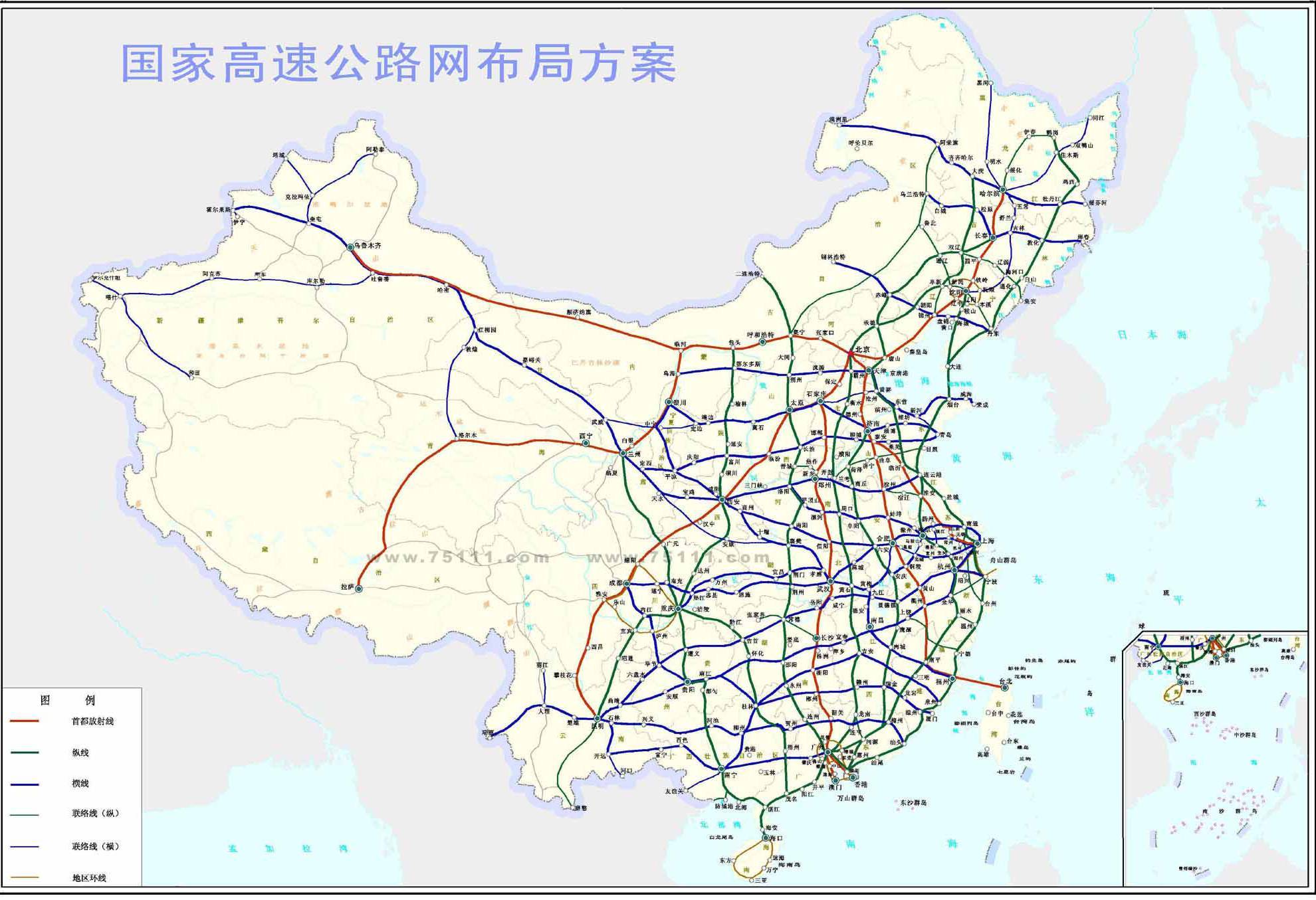 中国公路网地图